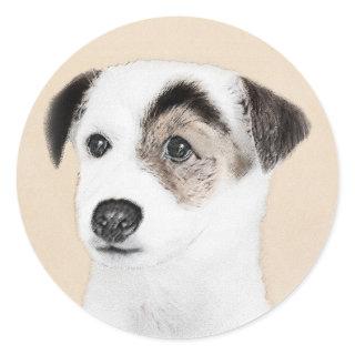 Parson Jack Russell Terrier Painting - Dog Art Classic Round Sticker