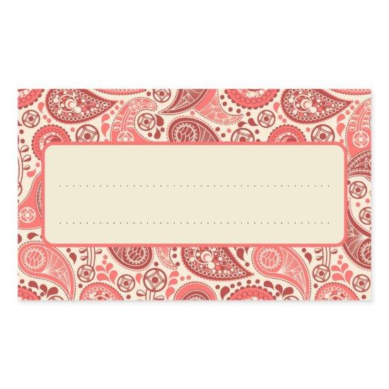 Part of the Love Letters Paisley Rose Collection Rectangular Sticker