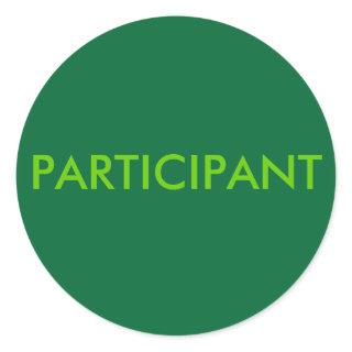 PARTICIPANT CLASSIC ROUND STICKER