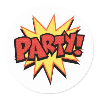 Party Bang Classic Round Sticker