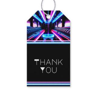 Party Bus Glow Lights Dance Floor Birthday Party Gift Tags