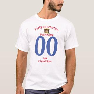 Party Name Number Team Name City State T-Shirt