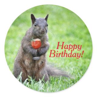Party Squirrel Birthday Stickers