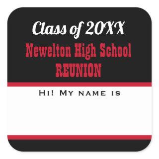 Party time! Class Reunion Matte  name tag Sticker