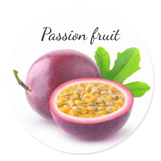 Passion fruits classic round sticker