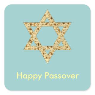 Passover Matzoh Star of David  Judaism Square Sticker