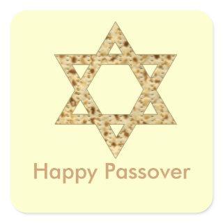 Passover Matzoh Star of David Square Sticker