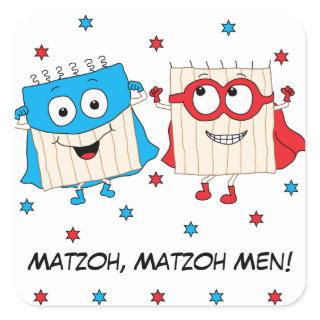 Passover Sticker Square "Matzoh, Matzoh Men!"