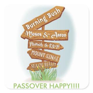 Passover Sticker Square "Signs of that Time"