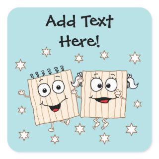 Passover Stickers Square "Matzahs"