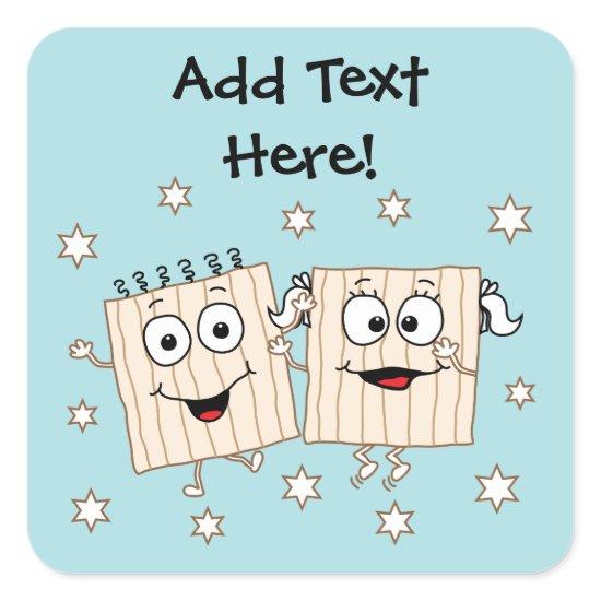 Passover Stickers Square "Matzahs"