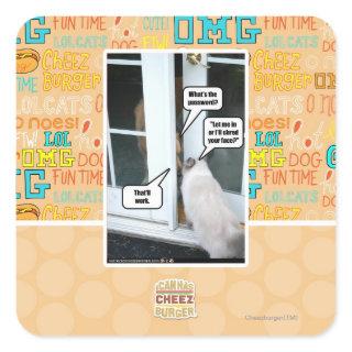 Password Please Square Sticker