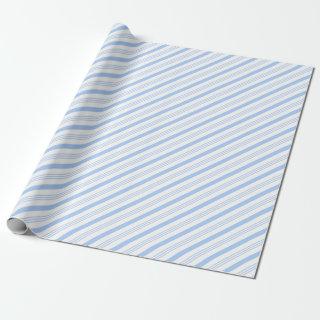 Pastel Baby Soft Blue and White Stripe Gift