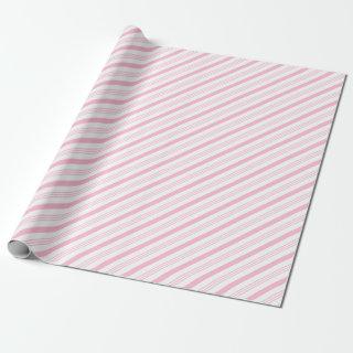 Pastel Baby Soft Pink and White Stripe Gift