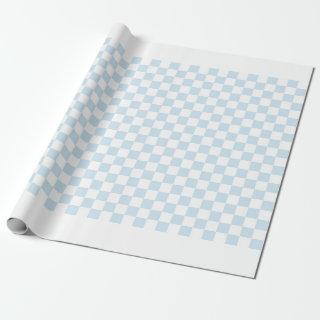Pastel Blue and White Checkerboard