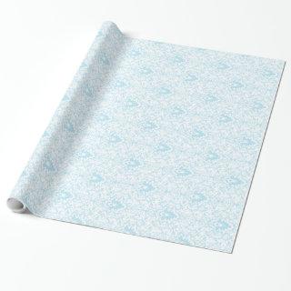 Pastel Blue And White Floral Pattern