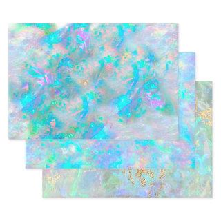 pastel blue opal texture design  sheets