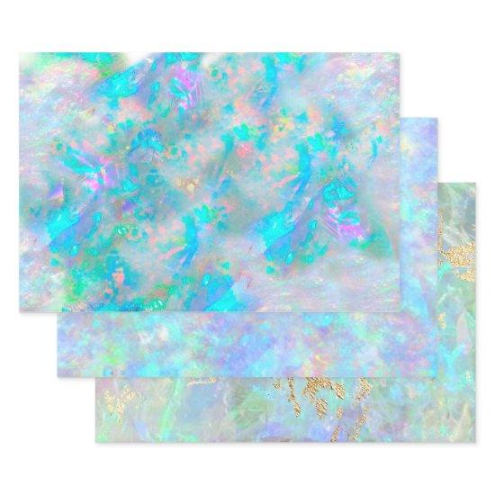 pastel blue opal texture design  sheets