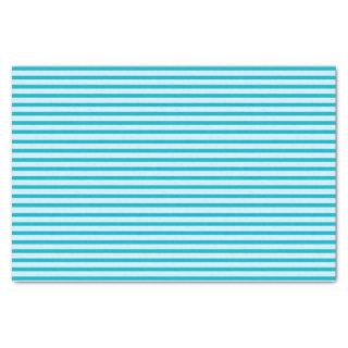 Pastel Blue Stripes & Turquoise Background Tissue Paper