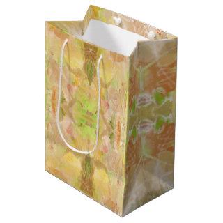Pastel Citrus Watercolor Designer Print Pattern Medium Gift Bag