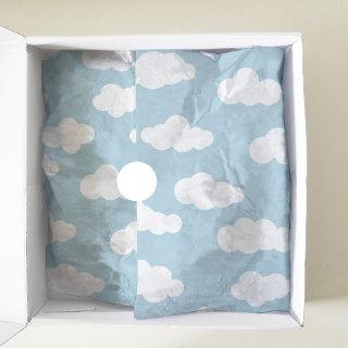 Pastel Clouds Asthetic Baby Blue And White  Tissue Paper