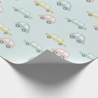 Pastel Color Car Pattern Blue