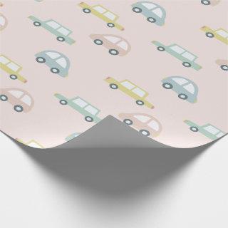 Pastel Color Car Pattern Pink