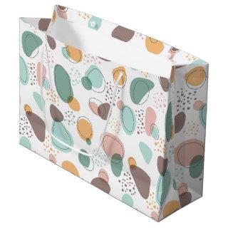 Pastel Colors Organic Shapes Seamless Pattern Large Gift Bag