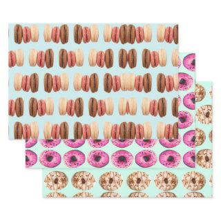 pastel colours cute foodie sweet doughnut macaroon  sheets