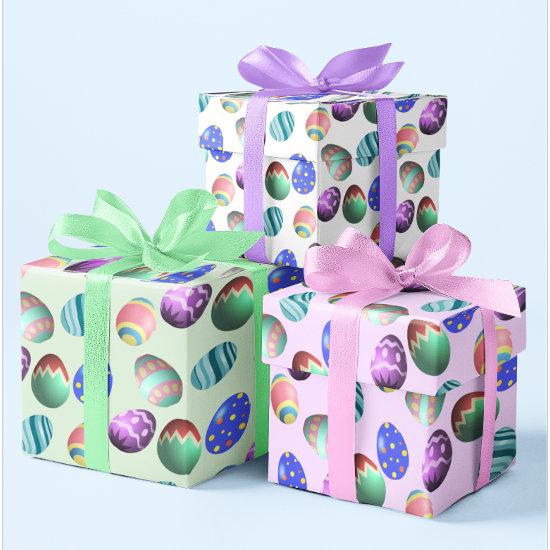 Pastel Easter Eggs Green Light Pink White Colorful  Sheets