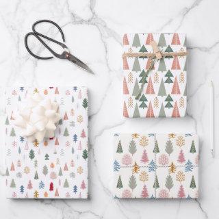 pastel fir tree holiday  sheets