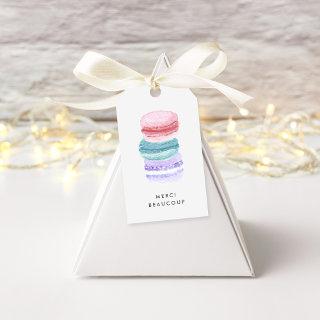 Pastel French Macarons Thank You Gift Tags