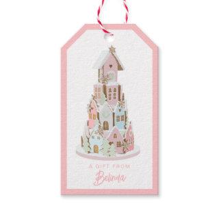 Pastel Gingerbread Sugar Castle Cake Gift Tags