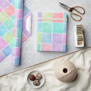 pastel gingham blocks