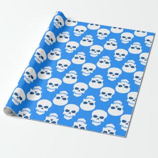 pastel goth blue halloween skull skeleton