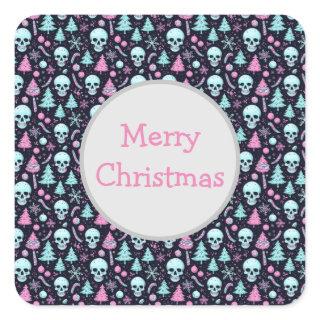 Pastel Goth Christmas Square Sticker