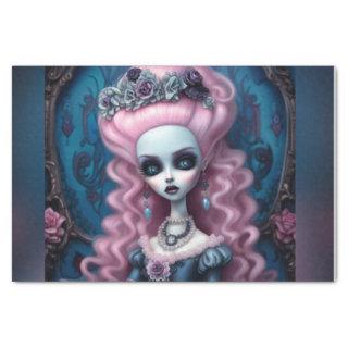 Pastel Goth Creepy Marie Antionette Decoupage Tissue Paper