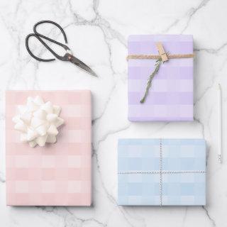 Pastel Pink Purple Blue Gingham Plaid Pattern  Sheets