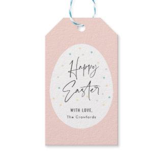 Pastel Polk a Dot Egg Happy Easter Gift Tags