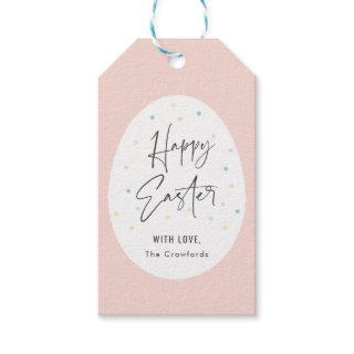Pastel Polk a Dot Egg Happy Easter Gift Tags