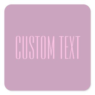Pastel Purple & Light Pink | Modern Editable Text Square Sticker