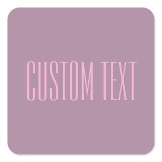 Pastel Purple & Light Pink | Modern Editable Text Square Sticker