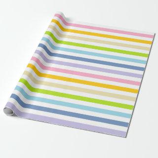 Pastel Rainbow and White Stripes