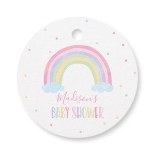 Pastel Rainbow Baby Shower Gift Favor Tags