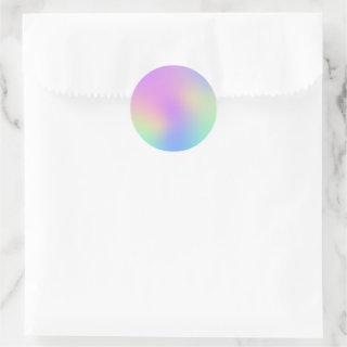 Pastel Rainbow Colors Abstract Blur Gradient Ombre Classic Round Sticker