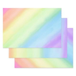 Pastel Rainbow Gradient Ombré  Sheets