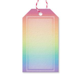 Pastel Rainbow Ombre Custom Gift Tags