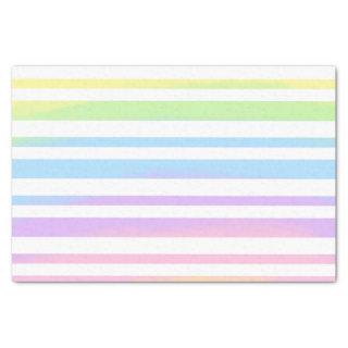 Pastel Rainbow Stripes Abstract Blur Art Design Tissue Paper