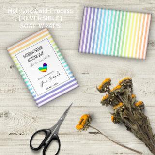Pastel Rainbow Stripes Pattern Artisan Soap Wraps