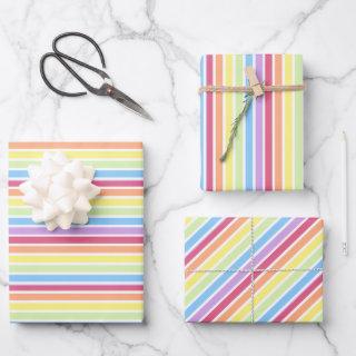 Pastel Rainbow Thin Stripes  Sheets